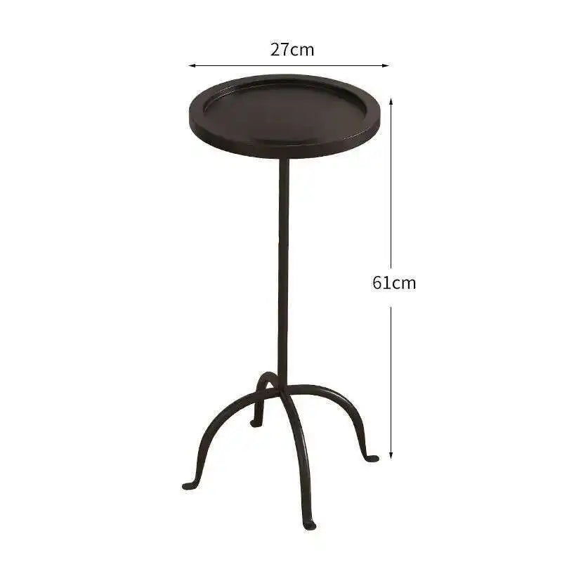 Retro Iron Small Apartment Simple Sofa Side Table Plant Shelves Patio Furniture Plant Stand Outdoor Flower Shelf Decorations