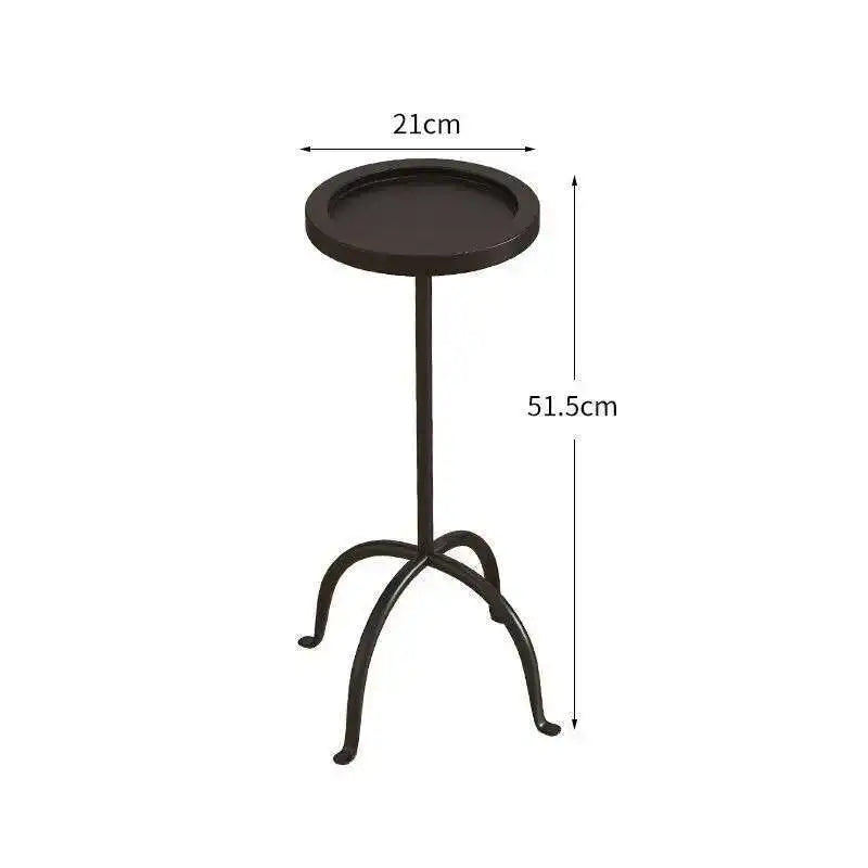 Retro Iron Small Apartment Simple Sofa Side Table Plant Shelves Patio Furniture Plant Stand Outdoor Flower Shelf Decorations