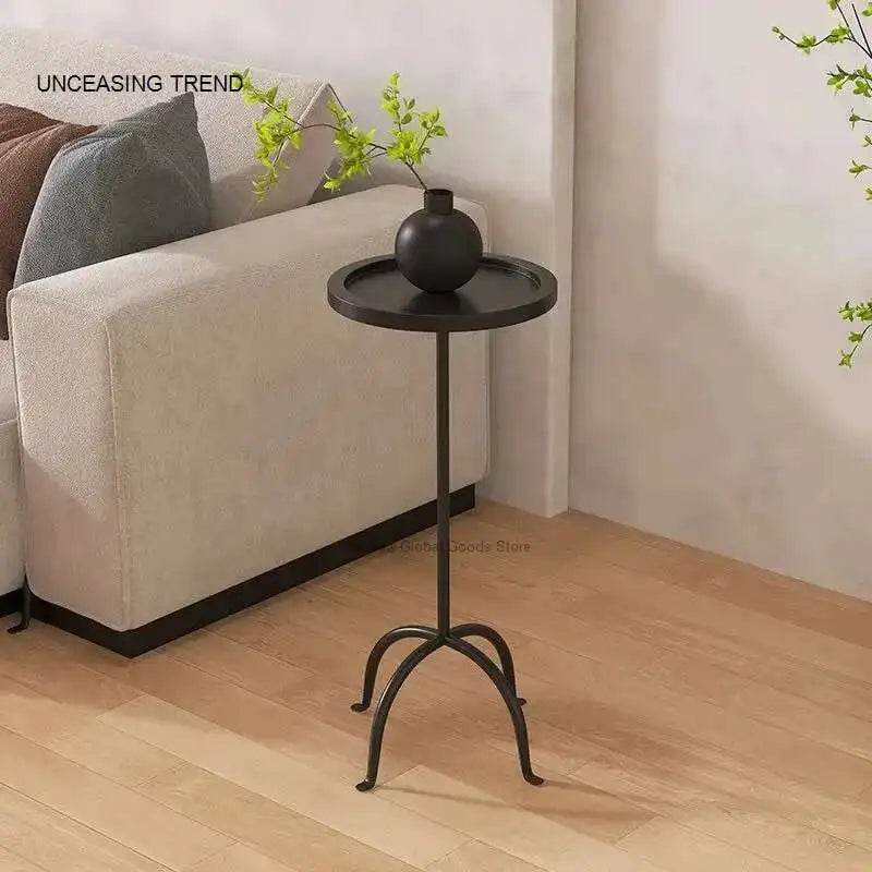 Retro Iron Small Apartment Simple Sofa Side Table Plant Shelves Patio Furniture Plant Stand Outdoor Flower Shelf Decorations